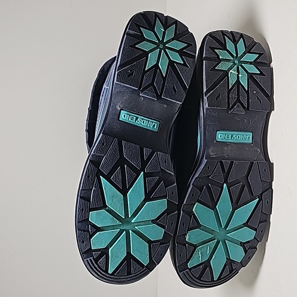 Lands' End Snowflake Insulated Winter Boots Thermolite Water Resistant Blue 6 - Picture 12 of 16